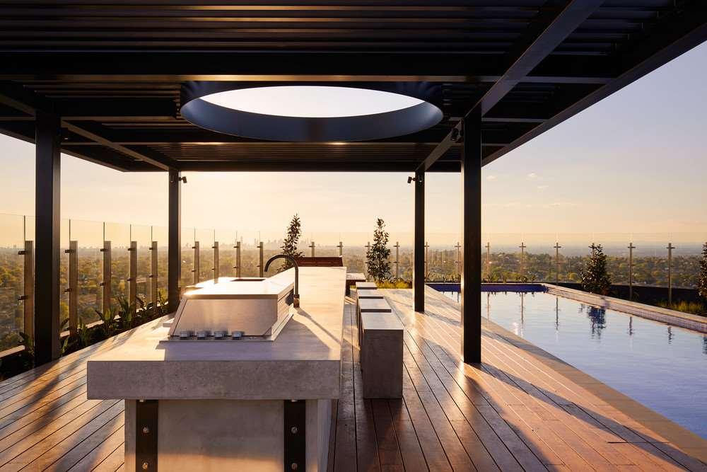 ホテル ザ チェン メルボルン アート シリーズ ボックスヒル 設備 写真 Skyline Residences rooftop pool